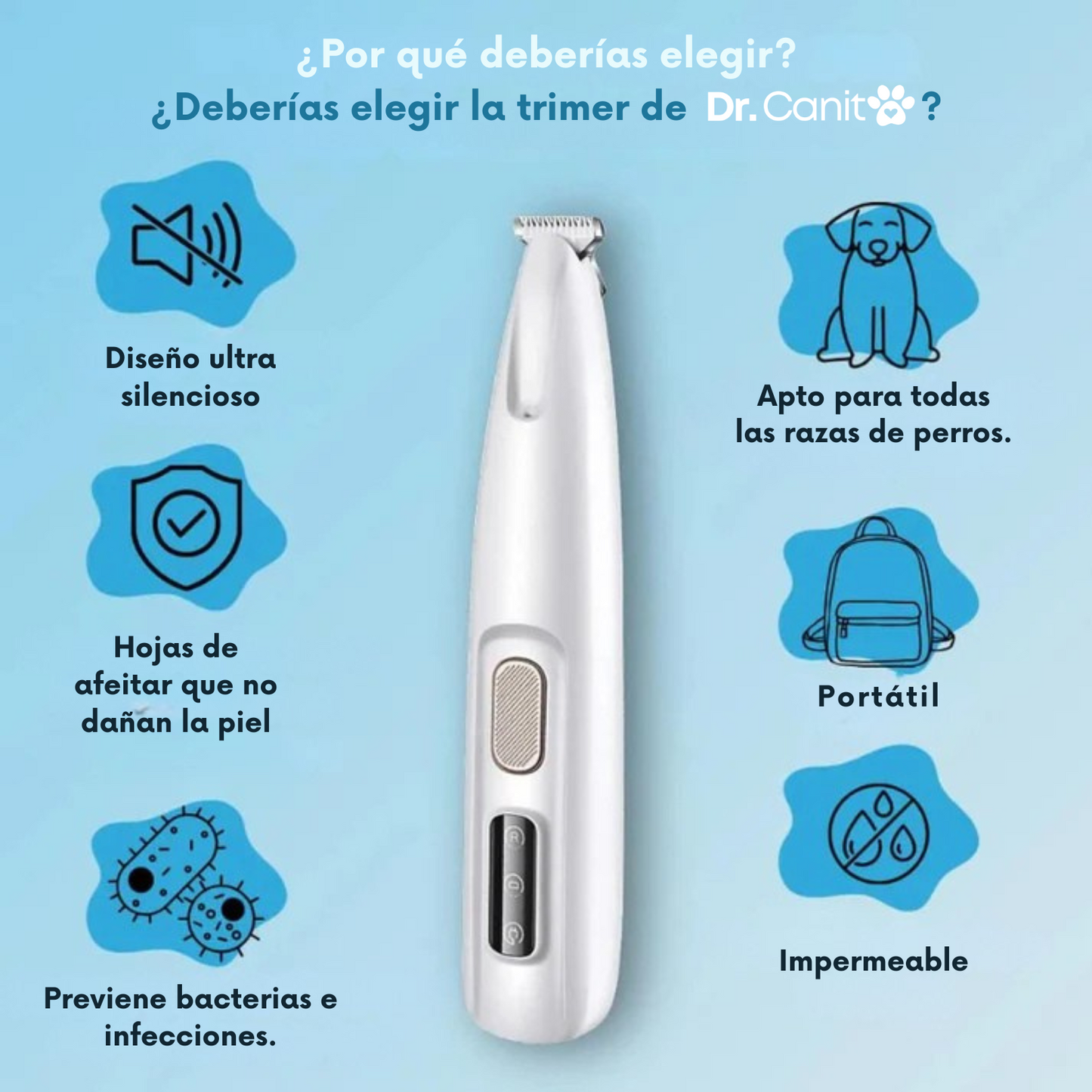 Trimmer Dr. Canito™ - Patas suaves y bien cuidadas
